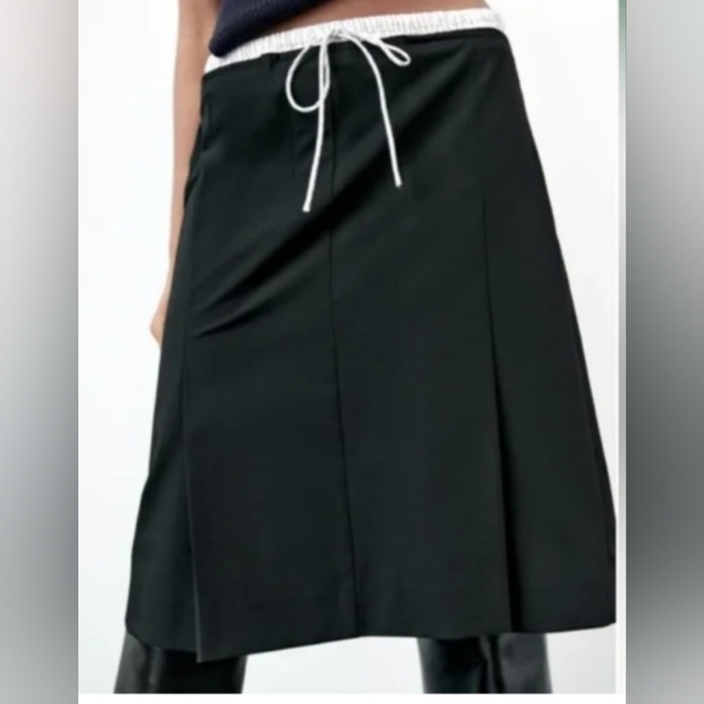 Zara Black Boxer Inspited Top Skirt